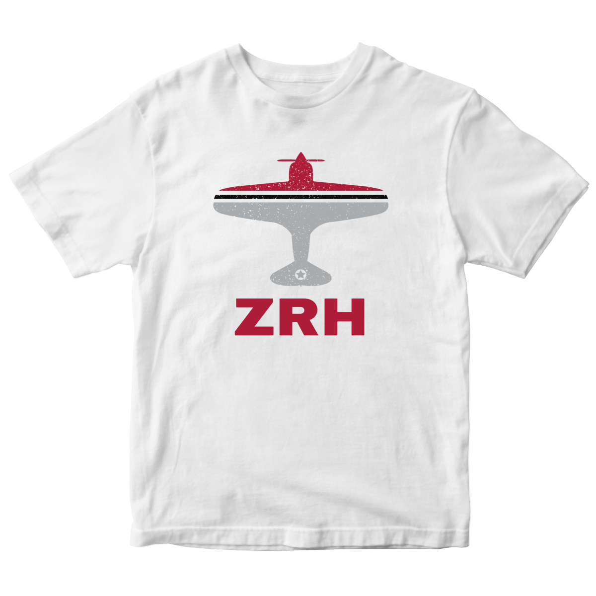 Fly Zurich ZRH Airport Kids T-shirt | White