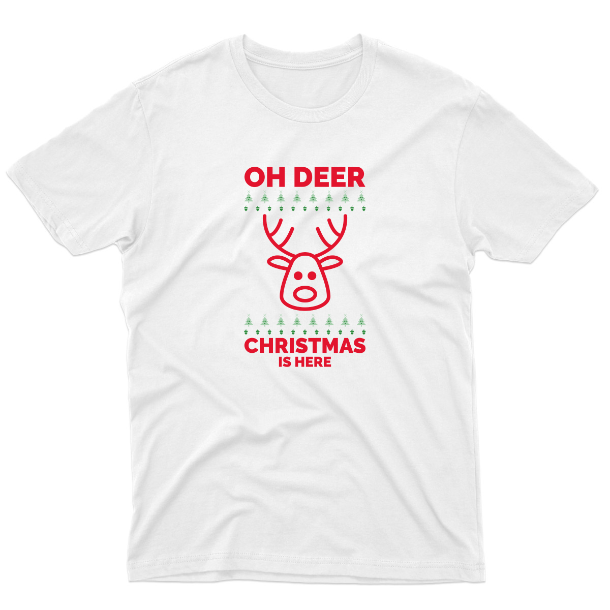 Oh Deer Christmas Is Here Men's T-shirt | White