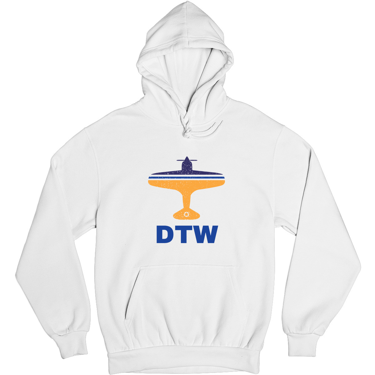 Fly Detrorit DTW Airport Unisex Hoodie | White
