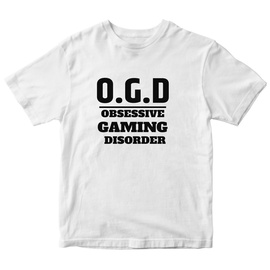 O.G.D Obsessive Gaming Disorder Kids T-shirt | White