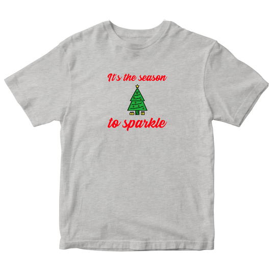 It is the Season to Sparkle Kids T-shirt | Gray