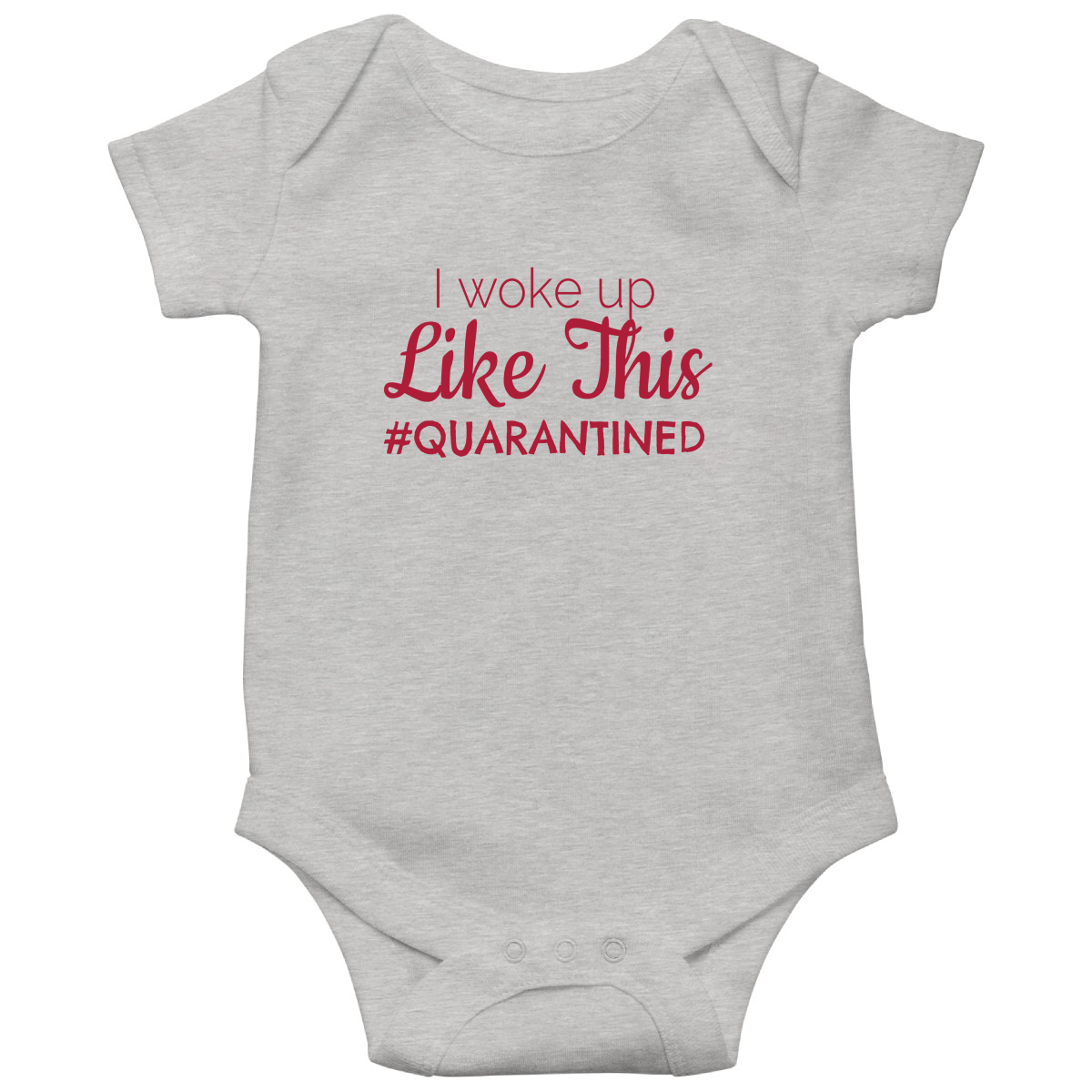I WOKE UP Baby Bodysuits | Gray