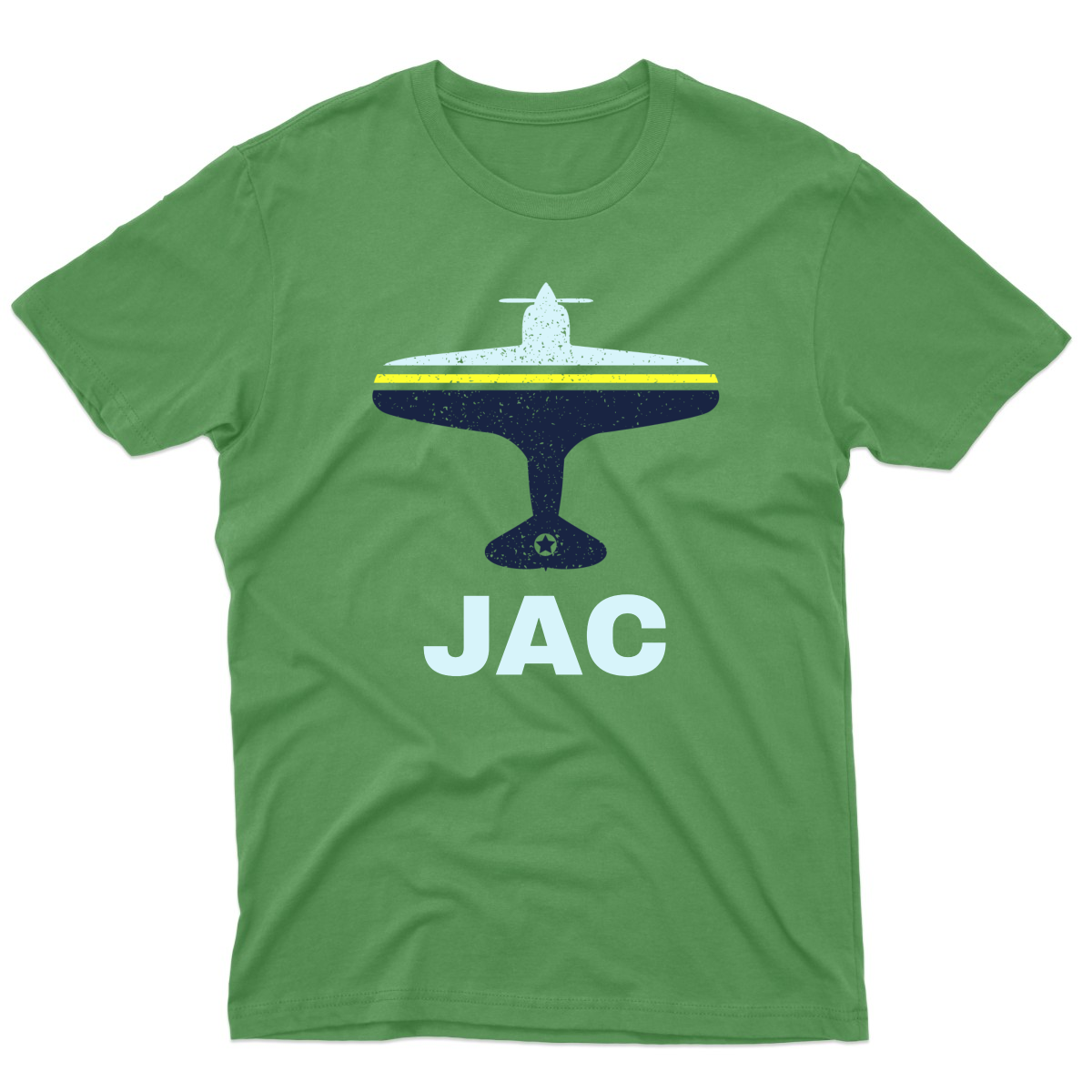 Fly Jackson Hole JAC Airport Men's T-shirt | Green