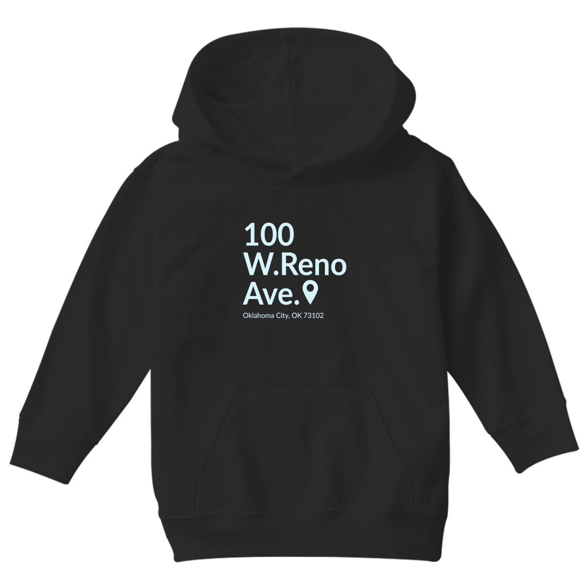 Oklahoma City Basketball Stadium Kids Hoodie | Black