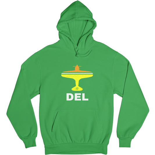 Fly Delhi DEL Airport  Unisex Hoodie | Green