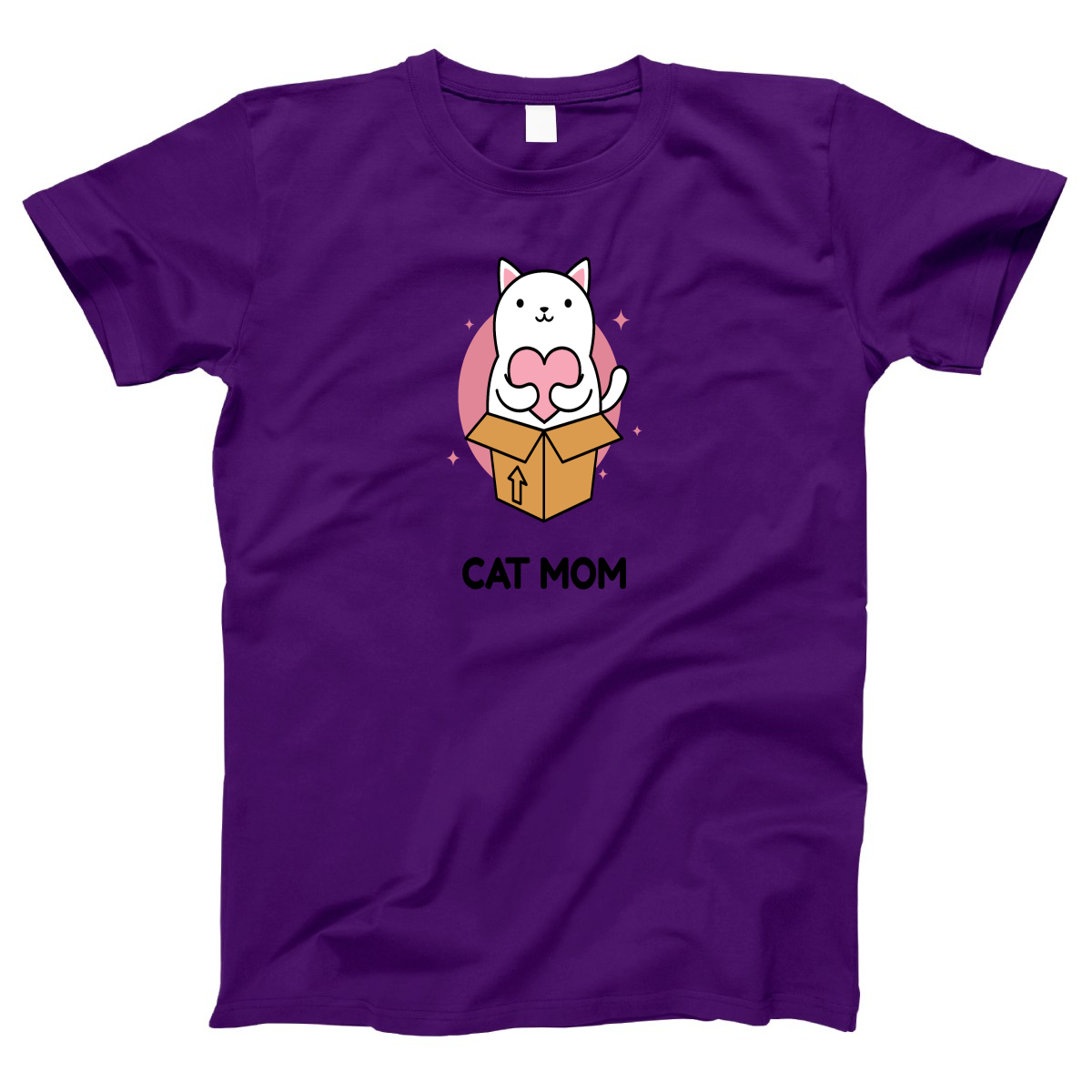 Cat Mom Women's T-shirt | Purple