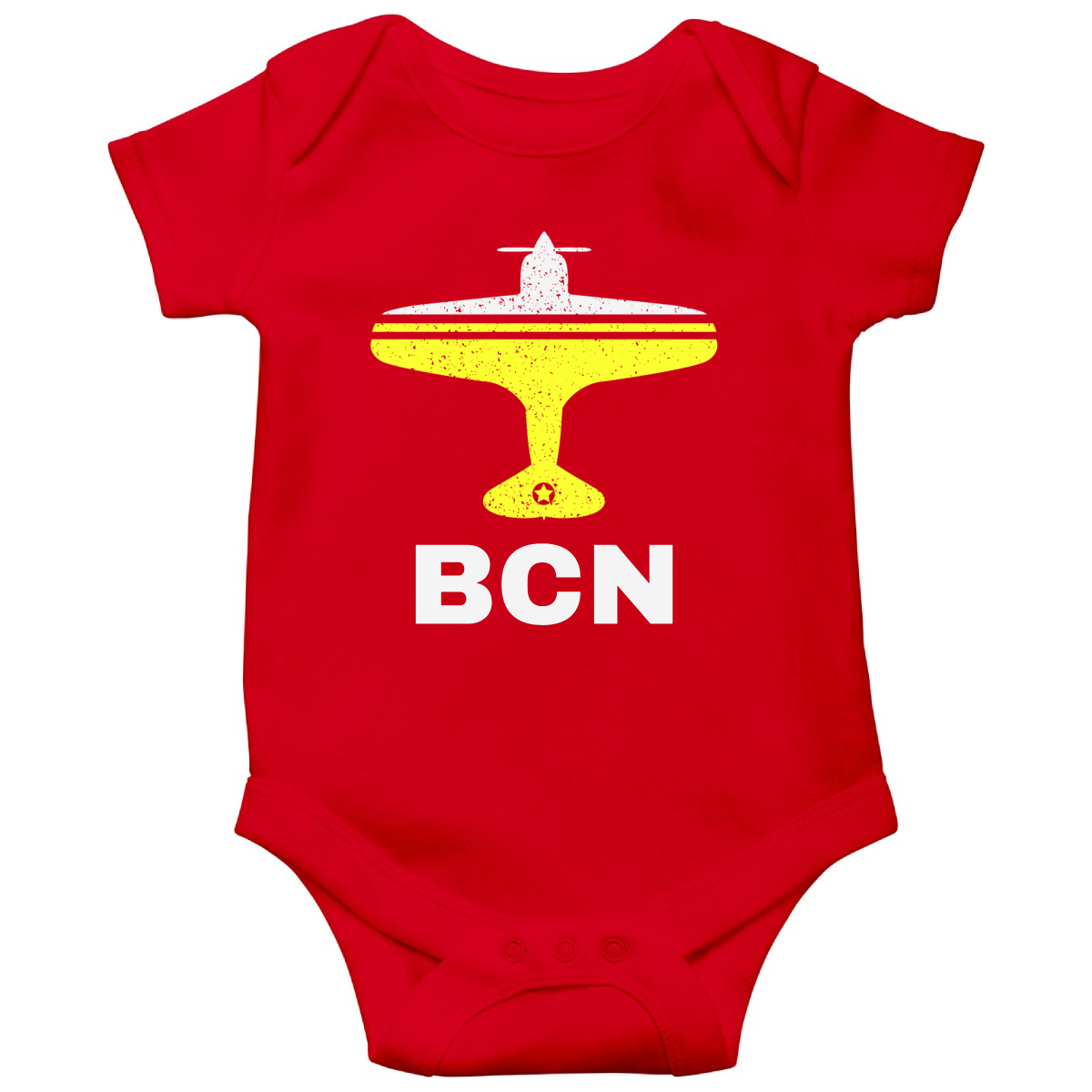 Fly Barcelona BCN Airport Baby Bodysuits | Red