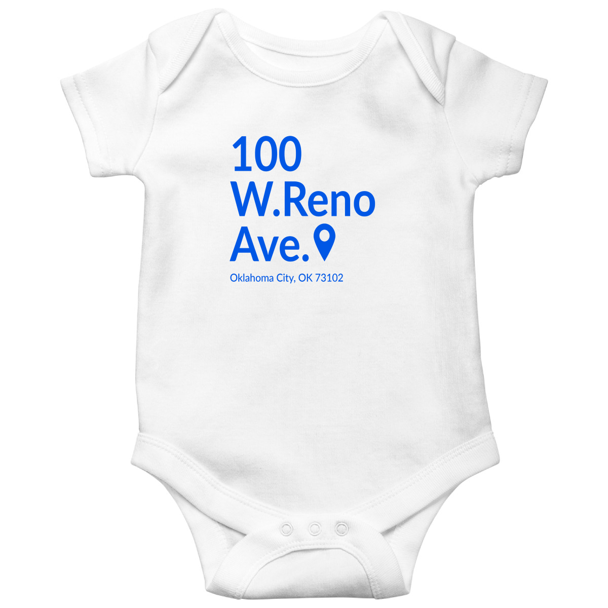 Oklahoma City Basketball Stadium Baby Bodysuits | White