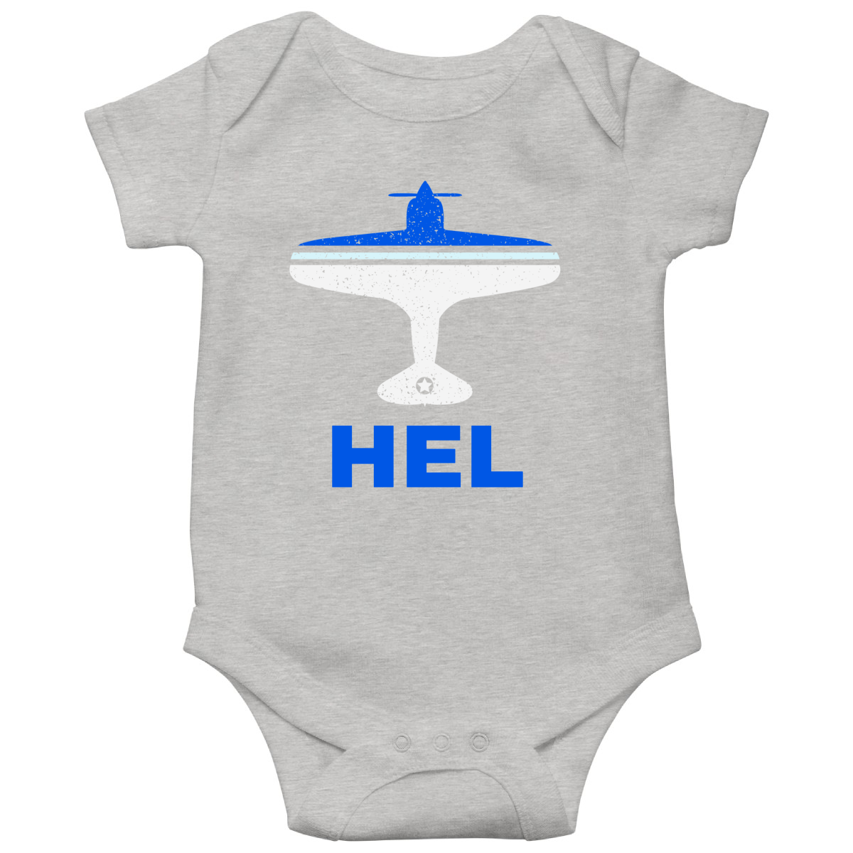 Fly Helsinki HEL Airport Baby Bodysuits | Gray