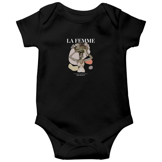 La Femme Baby Bodysuits | Black