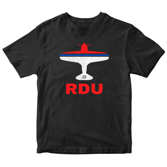 Fly Raleigh-Durham RDU Airport Kids T-shirt | Black