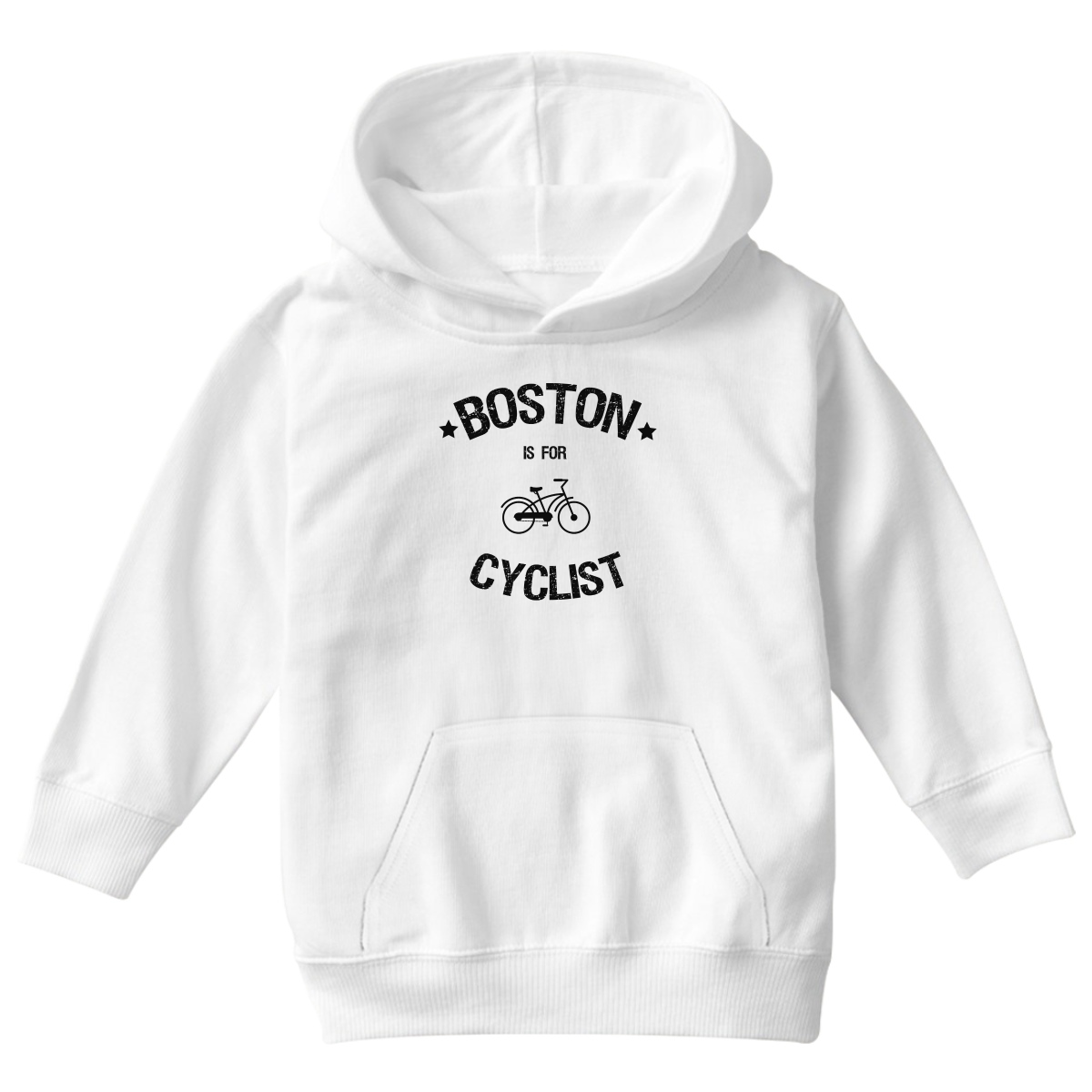 Boston Is For Cyclists Kids Hoodie | White