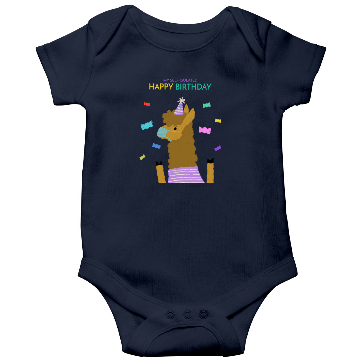 My Self Isolated Baby Bodysuits | Navy