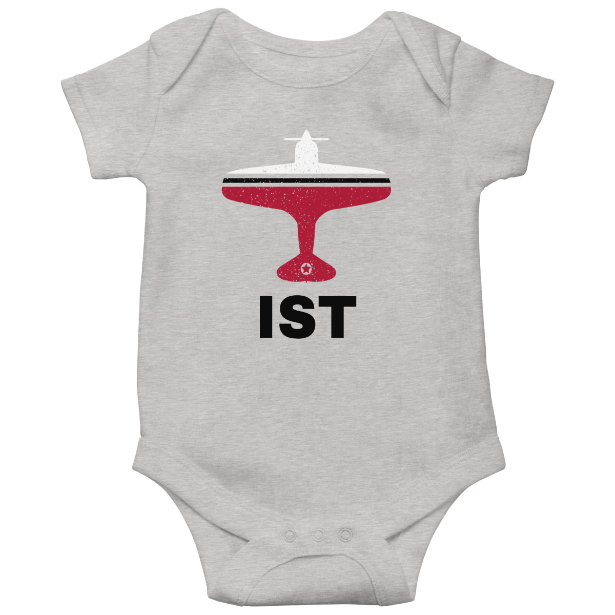 Fly Istanbul IST Airport Baby Bodysuits | Gray