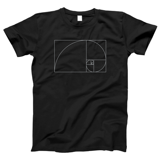 Golden Ratio Fibonacci Spiral  Women's T-shirt | Black