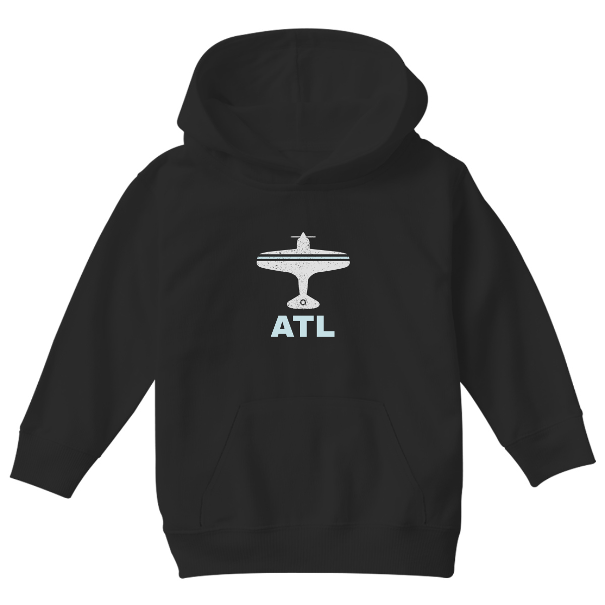 Fly Atlanta ATL Airport Kids Hoodie | Black