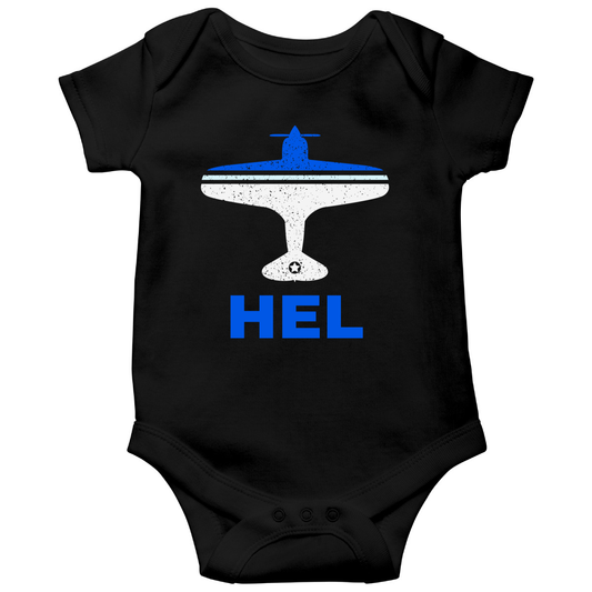 Fly Helsinki HEL Airport Baby Bodysuits | Black