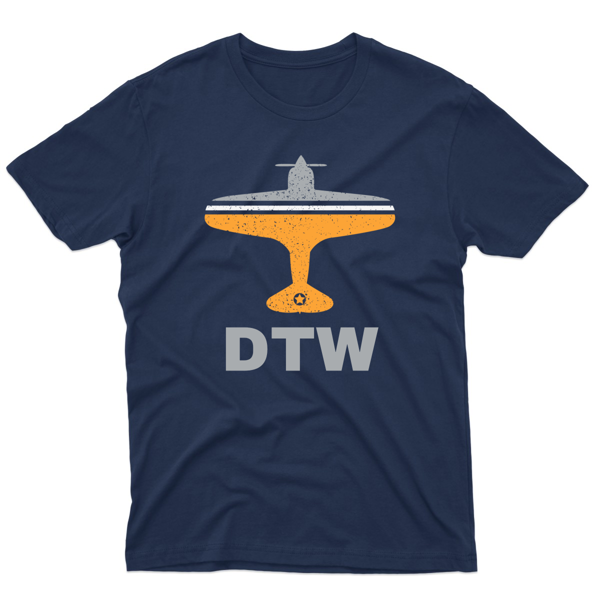 Fly Detrorit DTW Airport Men's T-shirt | Navy