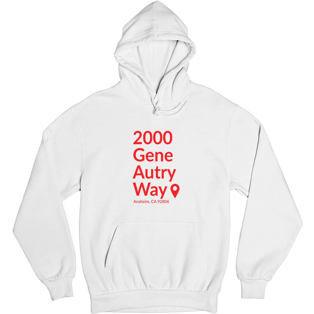 Anaheim Baseball Stadium Unisex Hoodie | White