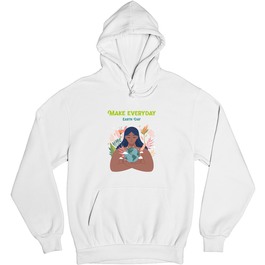 Earth Day Everyday Unisex Hoodie | White