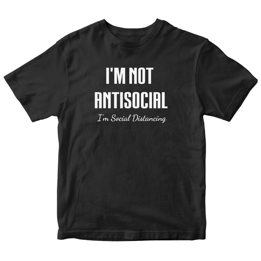 I'm social distancing Kids T-shirt | Black