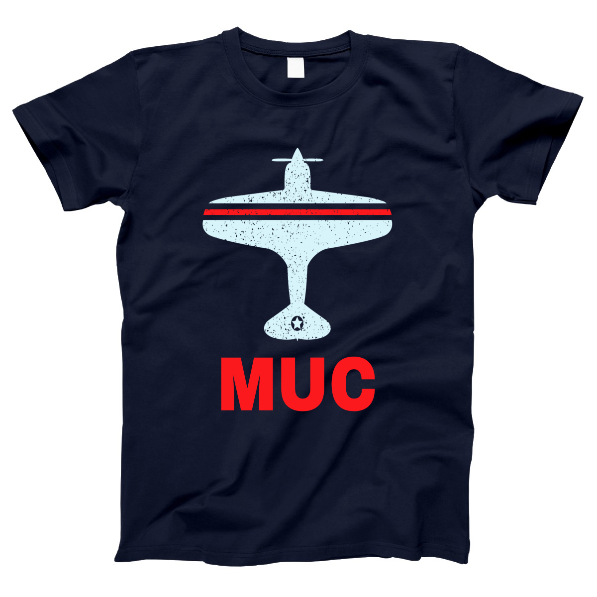 Fly Munich MUC Airport Women's T-shirt | Navy