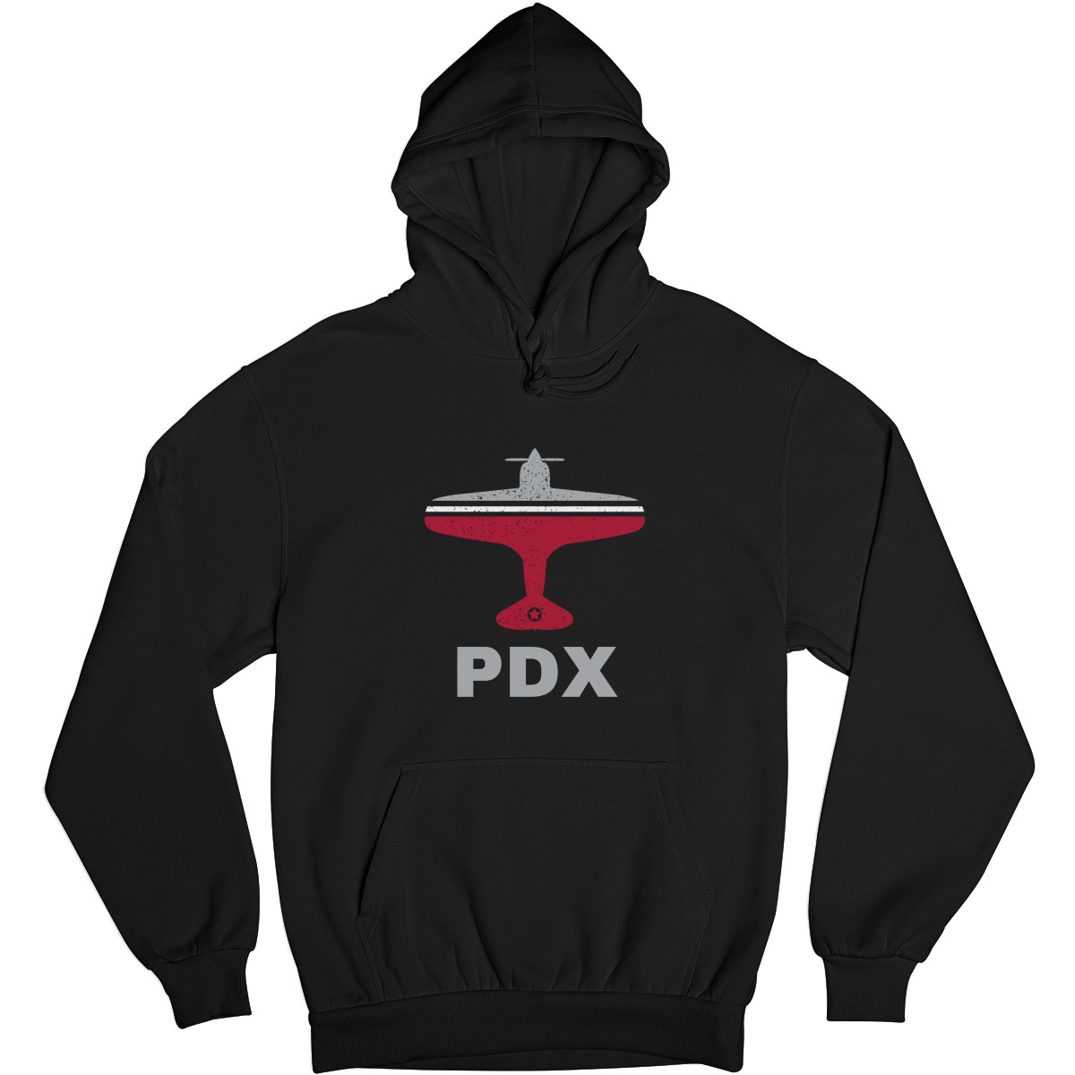 Fly Portland PDX Airport  Unisex Hoodie | Black