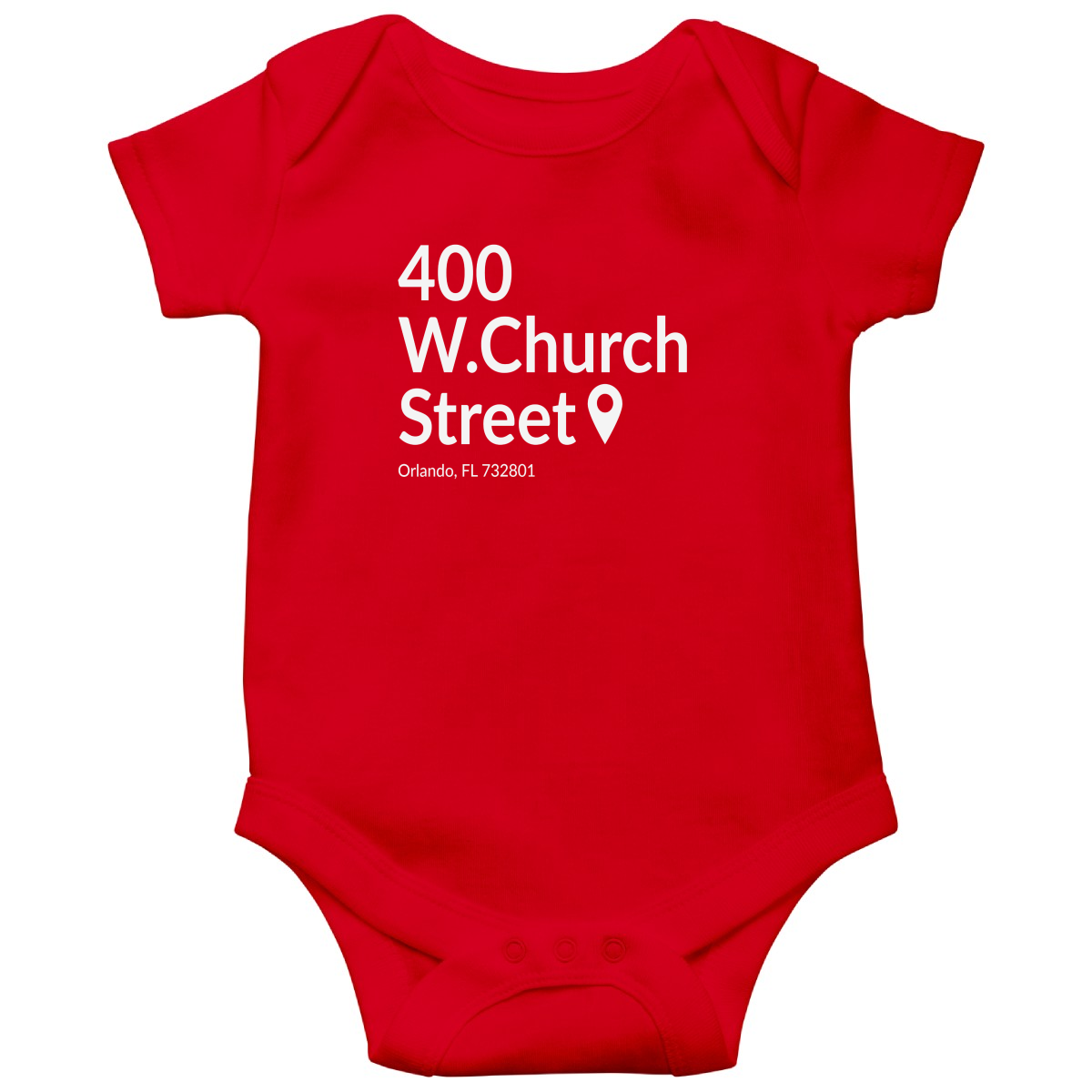 Orlando Basketball Stadium Baby Bodysuits | Red