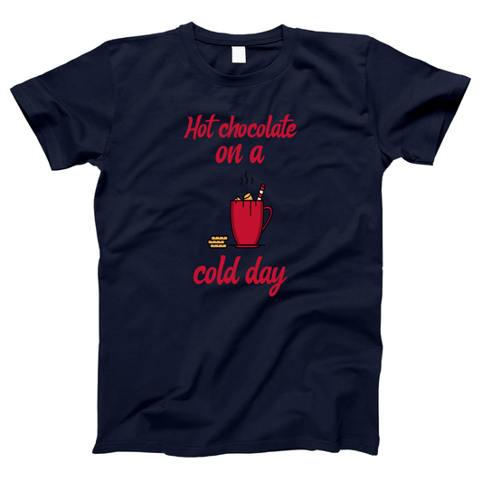 Hot Chocolate on a Cold Day Women's T-shirt | Navy