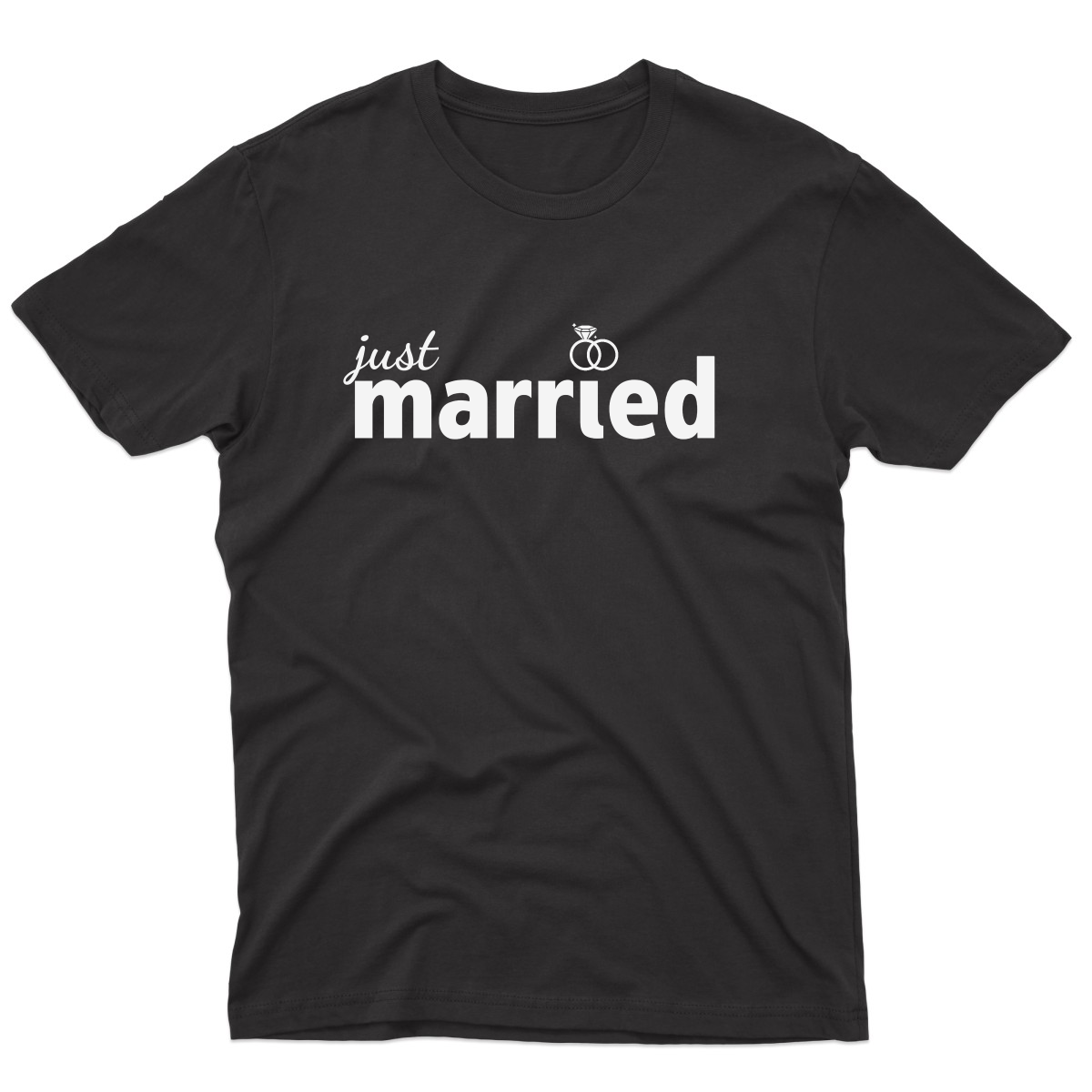 Just Married  Men's T-shirt | Black