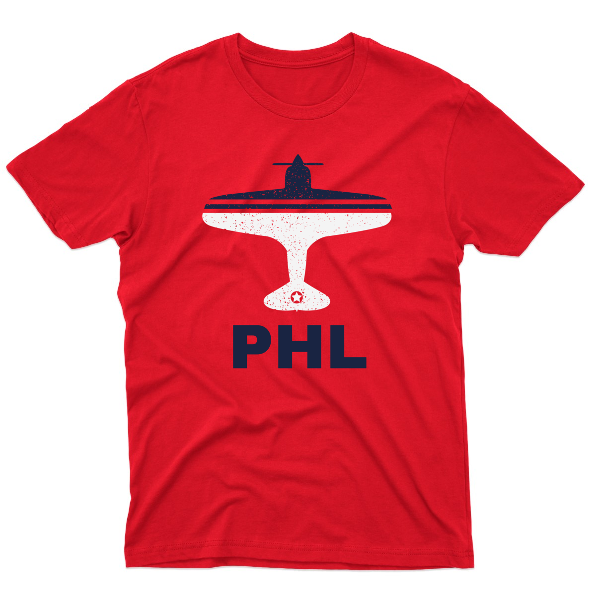 Fly Philadelphia PHL Airport Men's T-shirt | Red