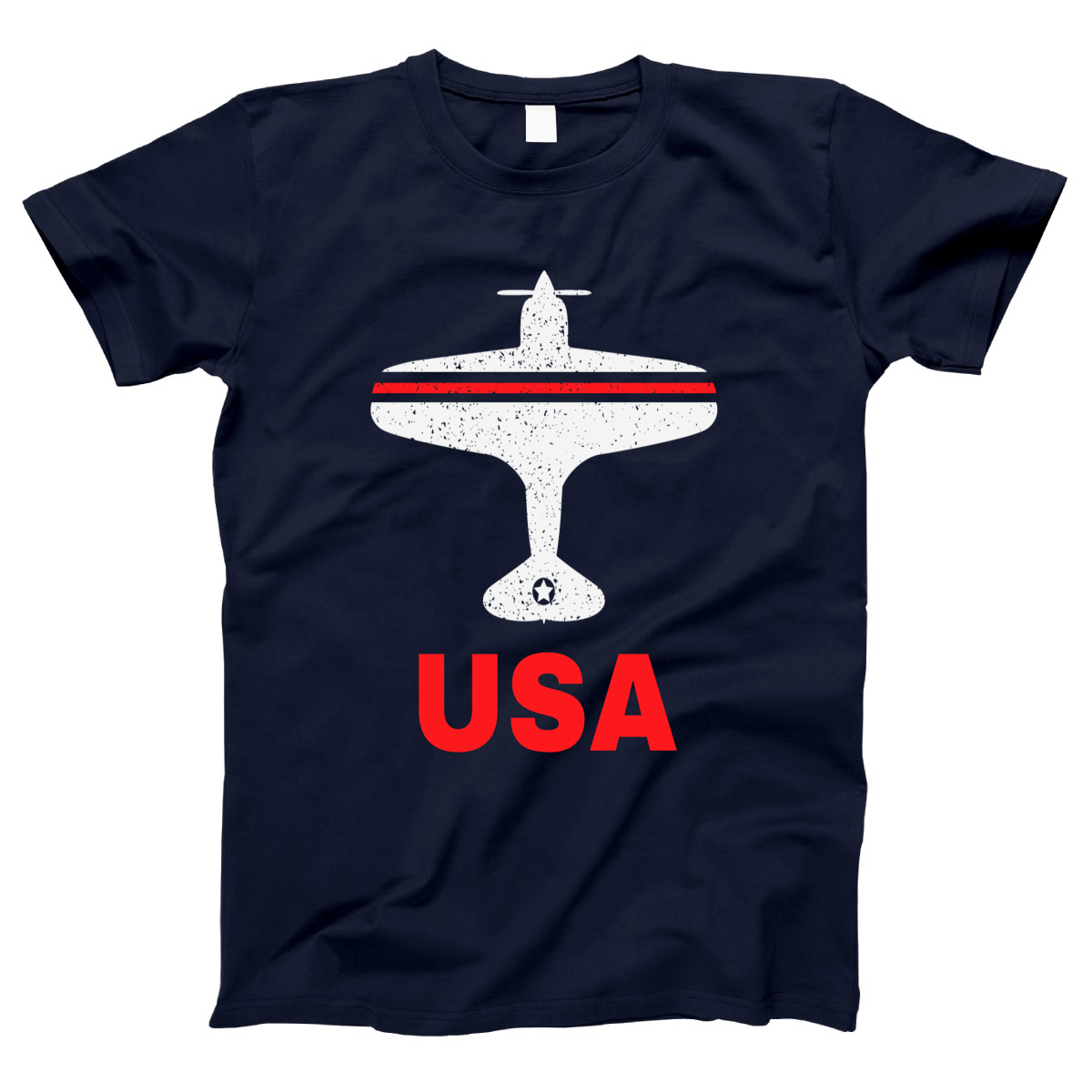 Fly USA Airport Women's T-shirt | Navy