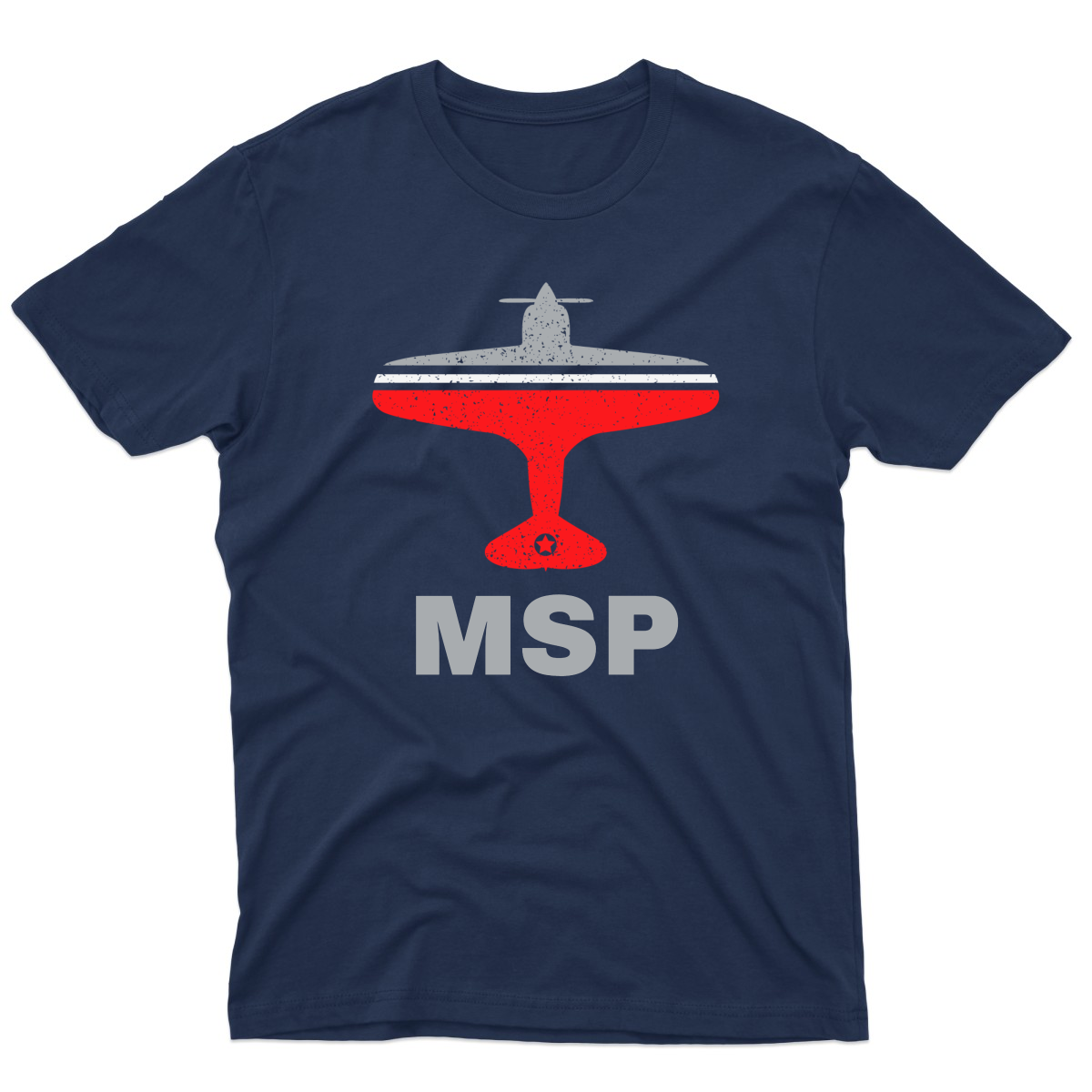 Fly Minneapolis MSP Airport Men's T-shirt | Navy