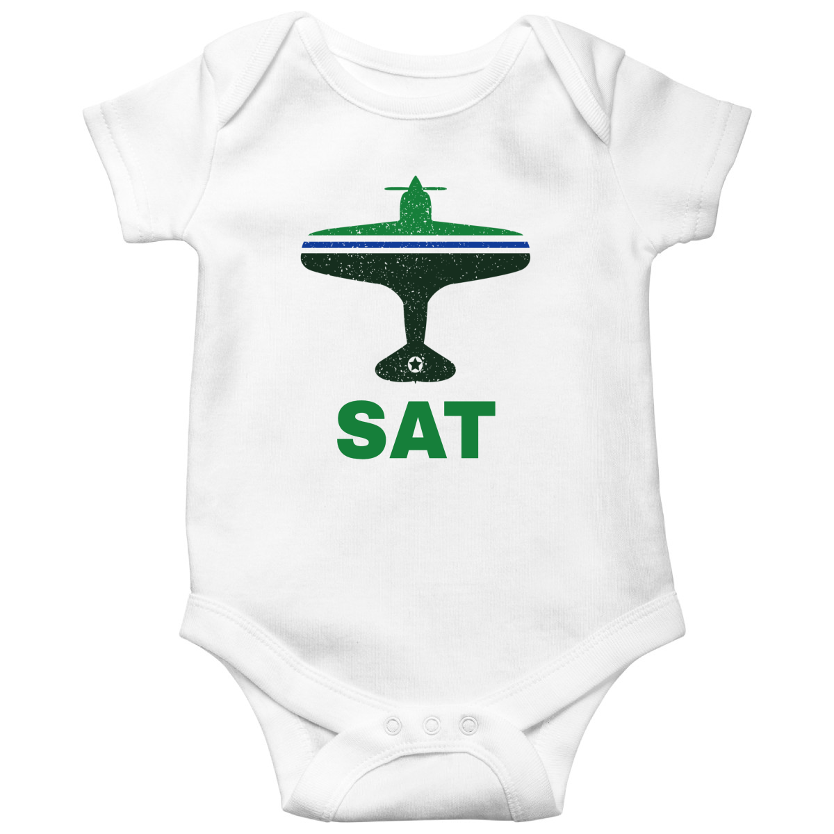 Fly San Antonio SAT Airport  Baby Bodysuits | White