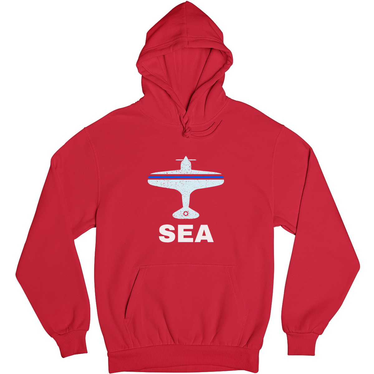 Fly Seattle SEA Airport Unisex Hoodie | Red