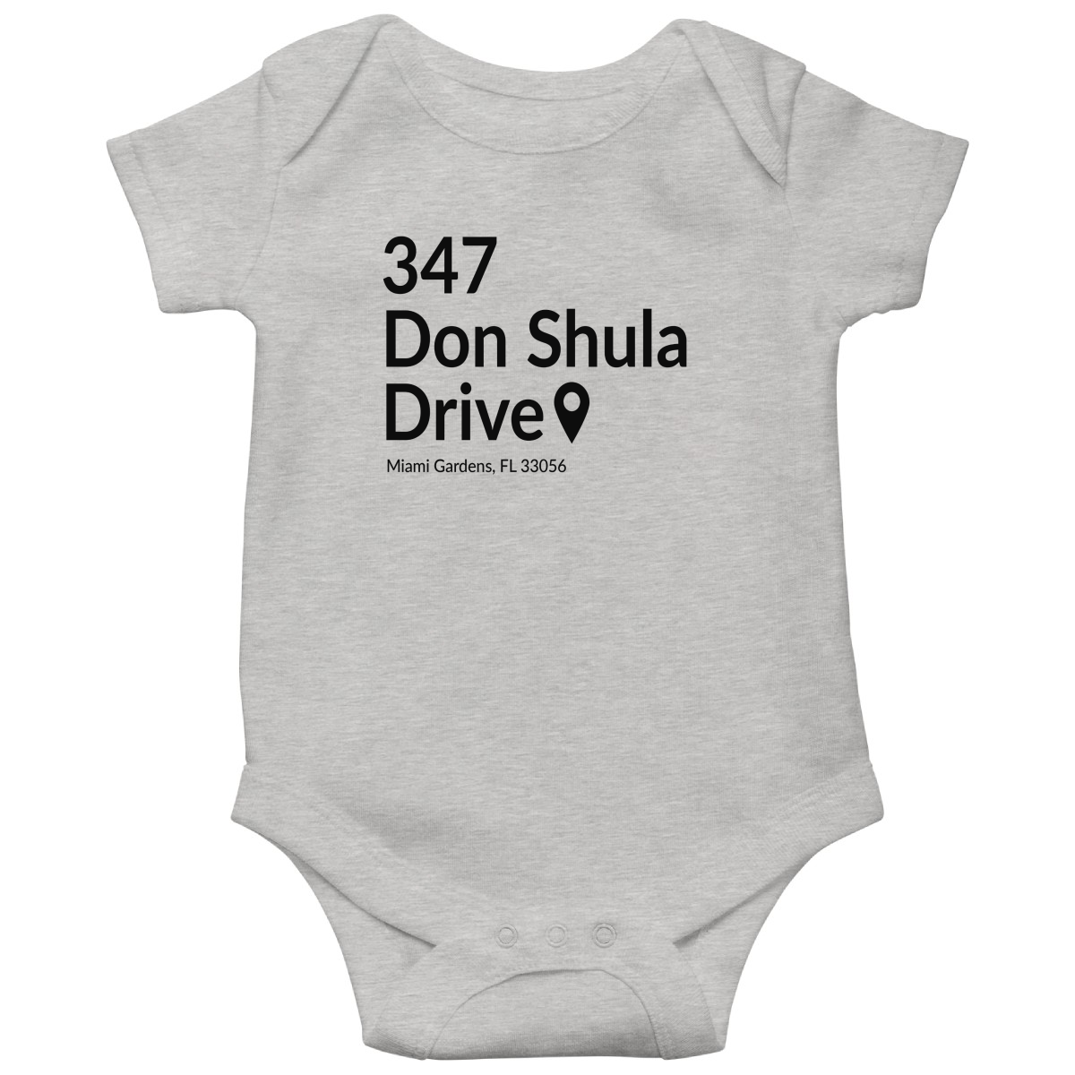 Miami Football Stadium Baby Bodysuits | Gray