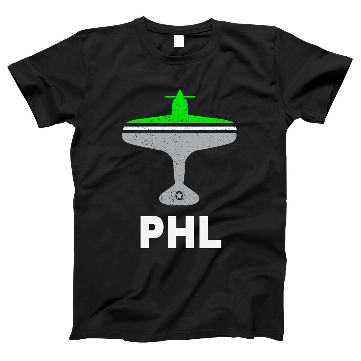 Fly Philadelphia PHL Airport Women's T-shirt | Black