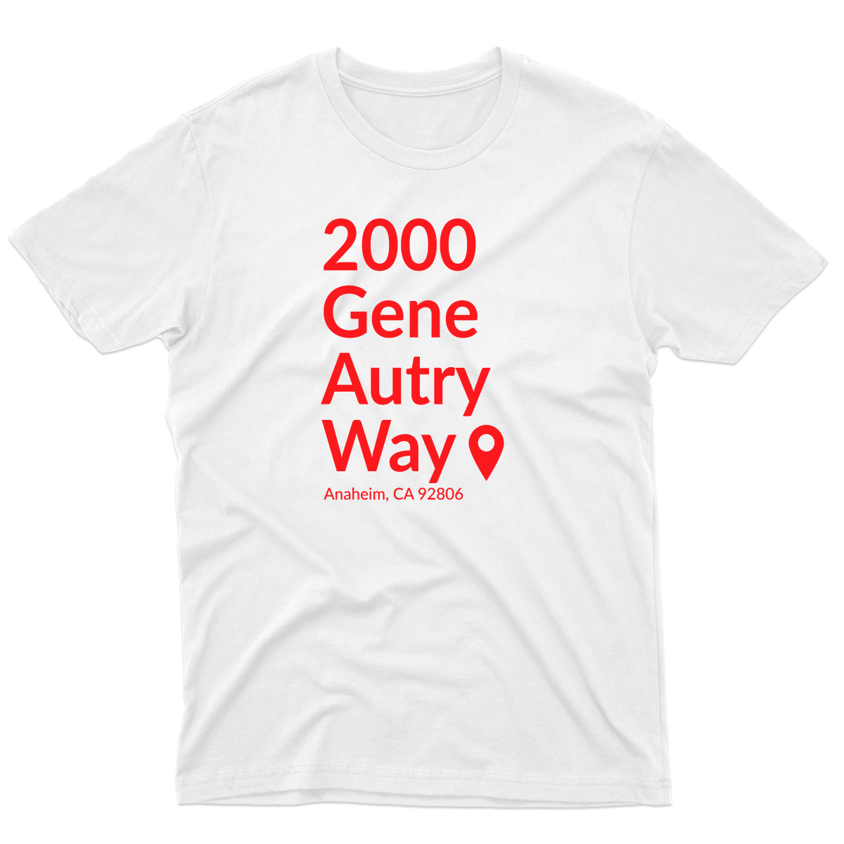Anaheim Baseball Stadium Men's T-shirt | White