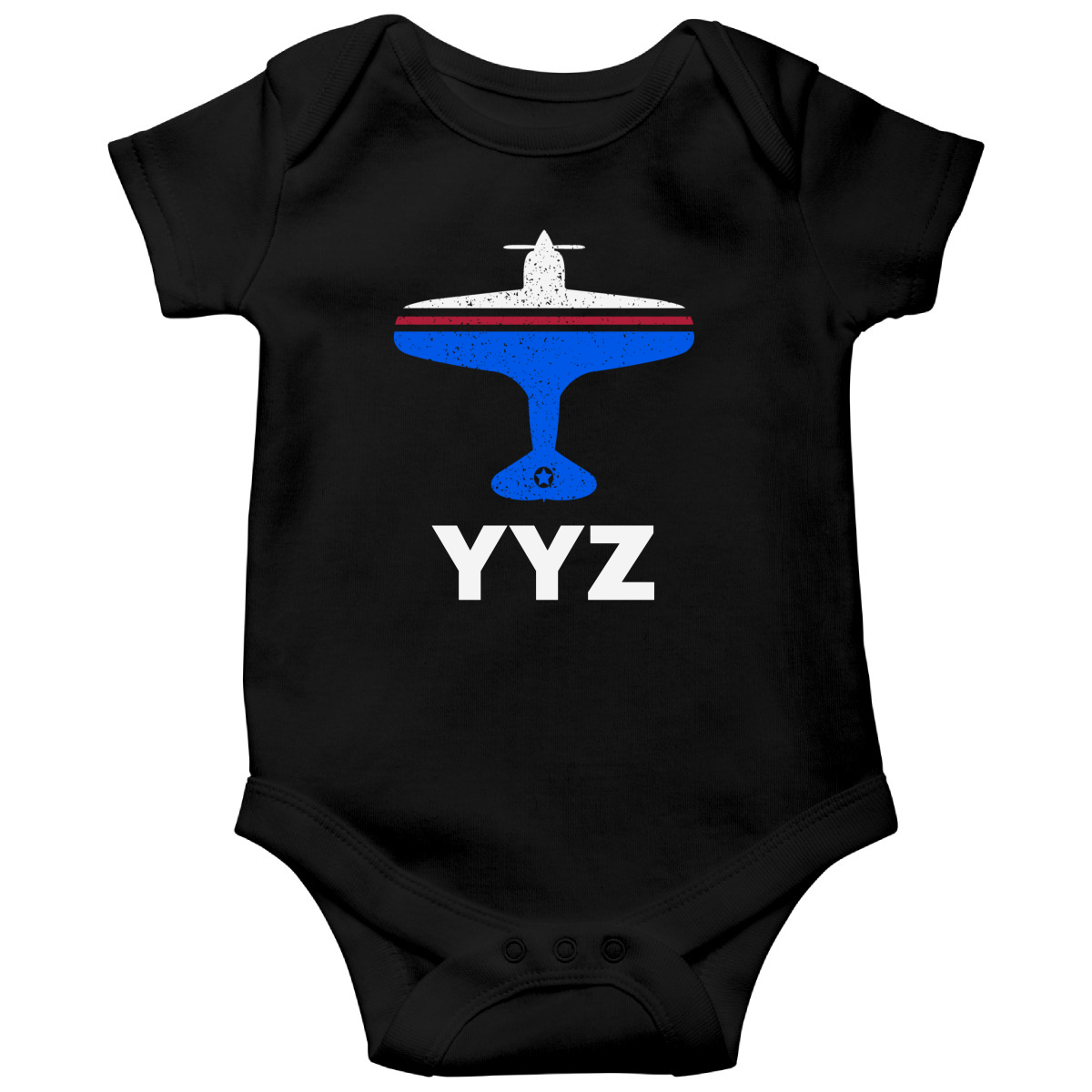 Fly Toronto YYZ Airport Baby Bodysuits | Black