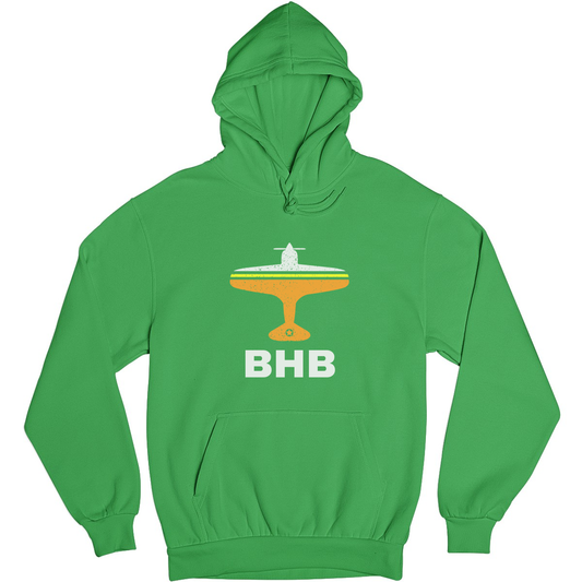Fly Bar Harbor BHB Airport Unisex Hoodie | Green