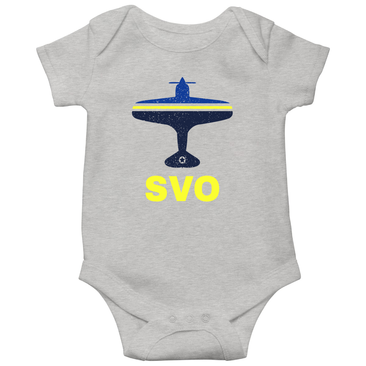 Fly Moscow SVO Airport Baby Bodysuits | Gray