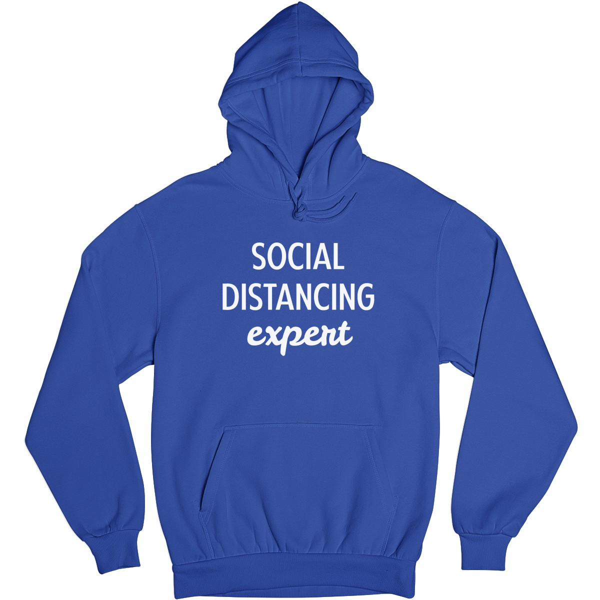 Social Distancing Expert Unisex Hoodie | Blue