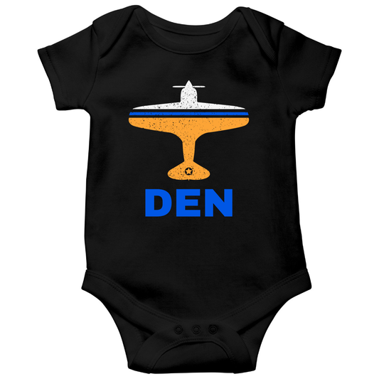 Fly Denver DEN Airport Baby Bodysuits | Black