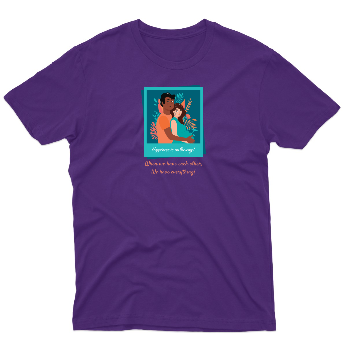 Happiness is on the way Men's T-shirt | Purple