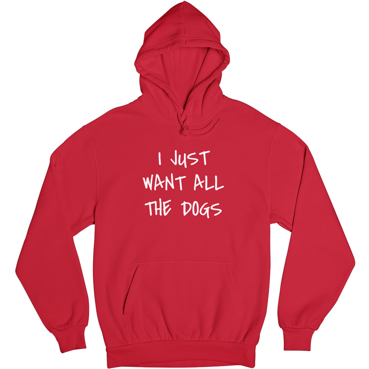 I Just Want All the Dogs Unisex Hoodie | Red