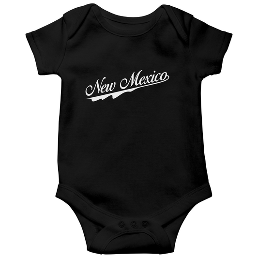 New Mexico Baby Bodysuit | Black