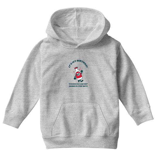 It is my birthday Kids Hoodie | Gray