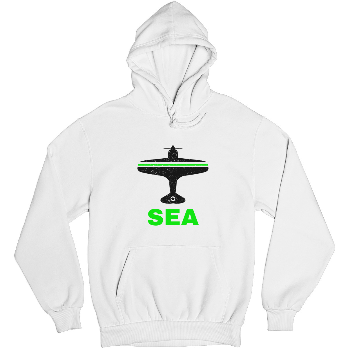 Fly Seattle SEA Airport Unisex Hoodie | White