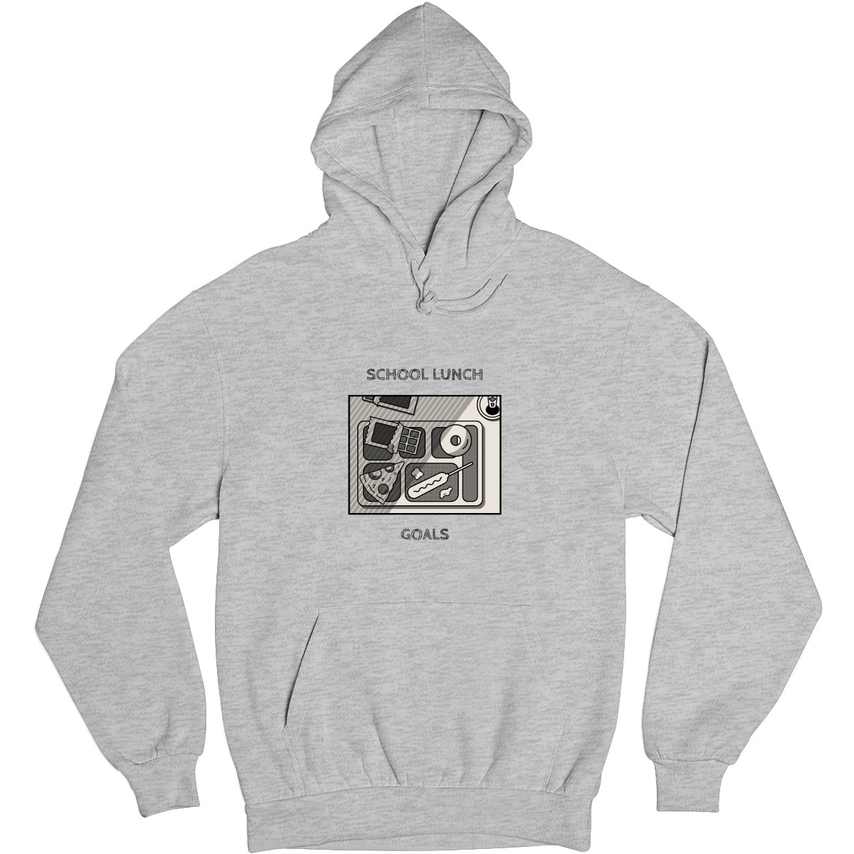 School Lunch Goals Unisex Hoodie | Gray