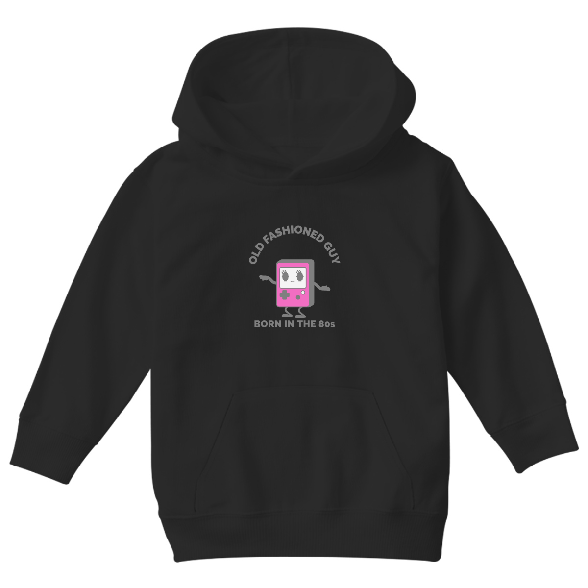 Old Fashioned Guy Kids Hoodie | Black